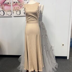 Noon by Noor tan dress sz 2